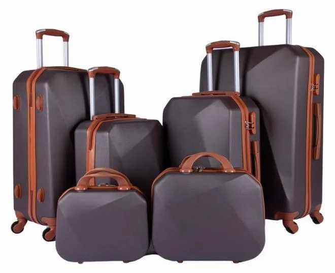 LIMRA Hardside 6 Piece Luggage Trolley Set Coffee