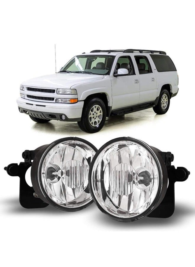 Winjet Fog Lights Compatible with 2000 2001 2002 2003 2004 2005 2006 Chevy Tahoe & Suburban 1500 (Fit Z71 ONLY) / 94-03 pontiac Grand Prix / 2000-2005 Pontiac Sunfire Driving Fog Lamp - Image 1