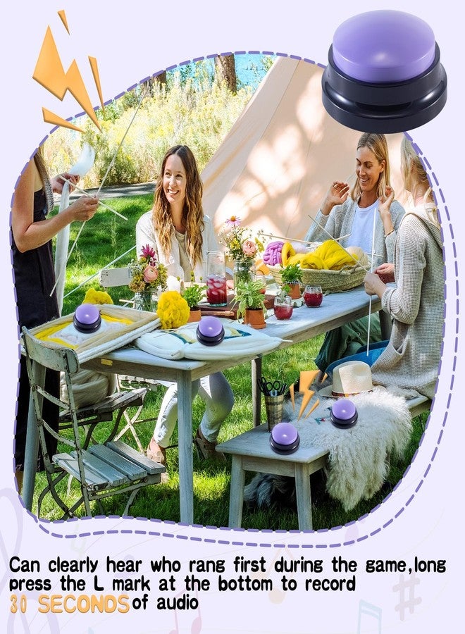 Bmpzery 8 Pcs Voice Recording Button,Recordable Pet Training Buzzer Answer,Buzzers Button Game Show for Communication,Buzzers Funny Gift for Study Family Home and Office Using Trivia Nights - Image 4