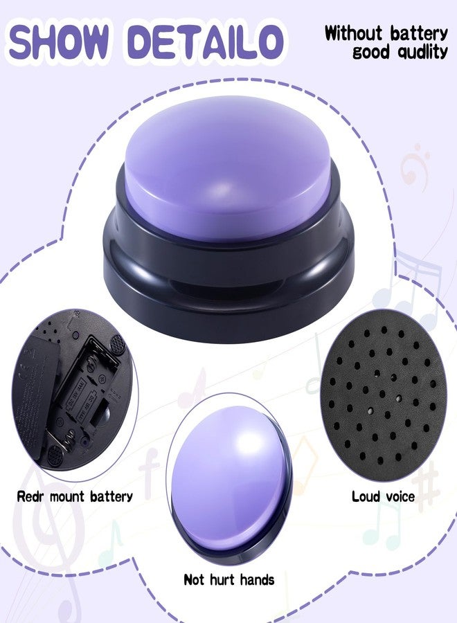 Bmpzery 8 Pcs Voice Recording Button,Recordable Pet Training Buzzer Answer,Buzzers Button Game Show for Communication,Buzzers Funny Gift for Study Family Home and Office Using Trivia Nights - Image 3