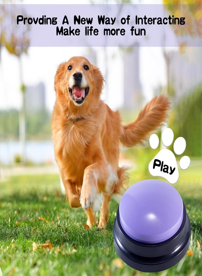 Bmpzery 8 Pcs Voice Recording Button,Recordable Pet Training Buzzer Answer,Buzzers Button Game Show for Communication,Buzzers Funny Gift for Study Family Home and Office Using Trivia Nights - Image 5