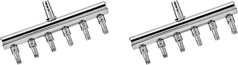 2Pcs Stainless Steel Aquarium Air Splitter Control Valve Oxygen Distributor Pump Accessories - Image 2