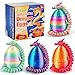 dikale 4 Packs 3D Printed Dragon Eggs with Articulated Dragon Inside Fidget Toys for Kids Adults Easter Christmas Stocking Stuffers Tabletop Fun Decoration Silk Luminous Rainbow Color Included - Image 2