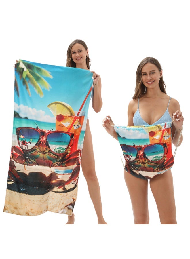 general Beach Towel, Super Absorbent, Quick Dry, Sand Free, Compact & Lightweight, 100% Recycled Materials, Includes bag - Large (140x70cm)