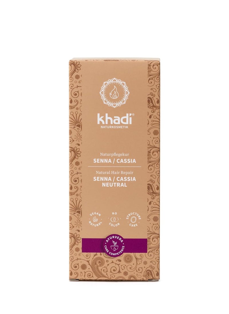 Khadi Natural - khadi Ayurvedic Natural Hair Color 100 herbal vegan PPD  chemical free certified natural cosmetics for healthy hair SENNACASSIA 1 Pack 1 x 35oz - Image 1