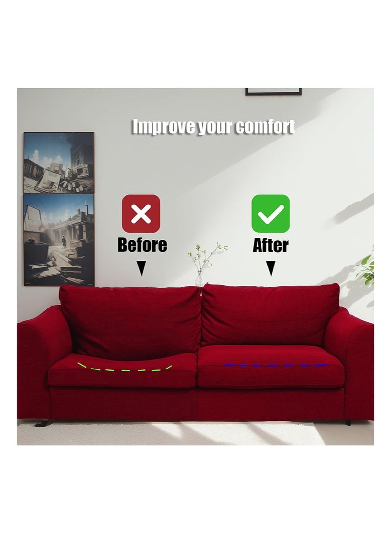 ايكانبو مجموعة من 3 وسائد دعم للأريكة للمقاعد المترهلة، 20 بوصة × 20 بوصة من الإسفنج المقوس عالي الكثافة، لإصلاح ترهل أسفل وسادة مقعد الأثاث (أسود) - Image 3