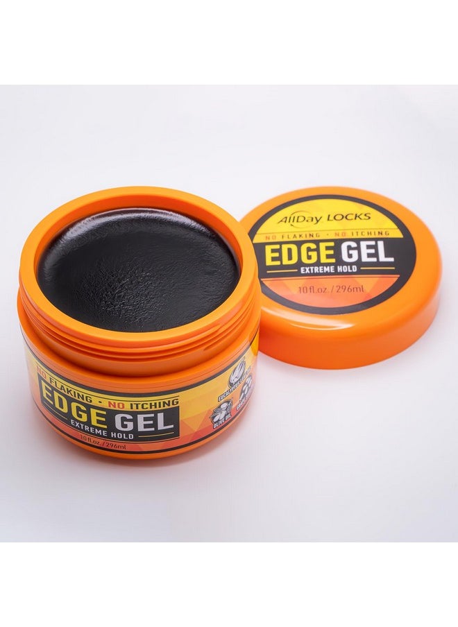 AllDay Locks - Edge Gel ; Extreme Hold Edge Control Gel ; No Flaking Itching Or Split Ends ; Long Lasting Style For Braids Locks Twists Cornrows ; 10 Oz - Image 1