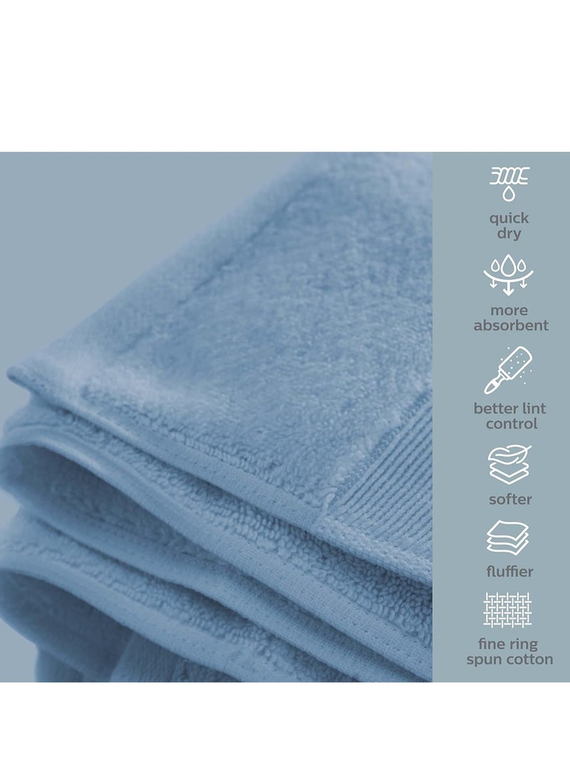 Cool Baby 8-Piece Luxury Bath Towel Set,  Premium Towels for Bathroom, Highly Absorbent and Quick Dry Bath Towels, Extra Soft Towel Set, Blue Fog - Image 5