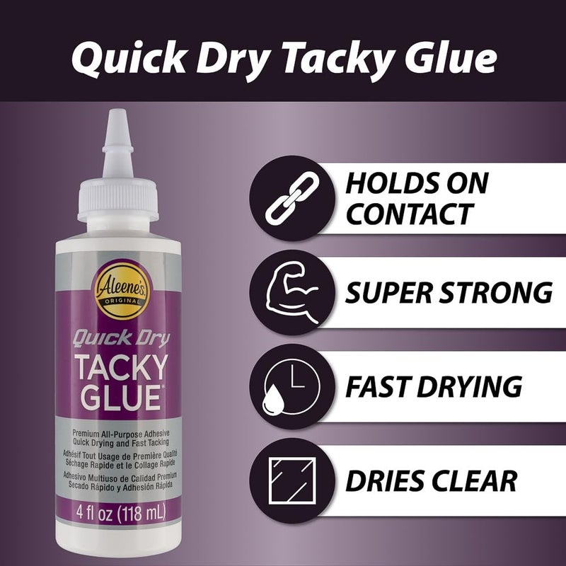 Craft County All-Purpose Tacky Glue â€“ Premium Adhesive for Crafts, Jewelry, and Household Repairs â€“ Quick Dry 4 Oz. (2 Bottles) - Image 2