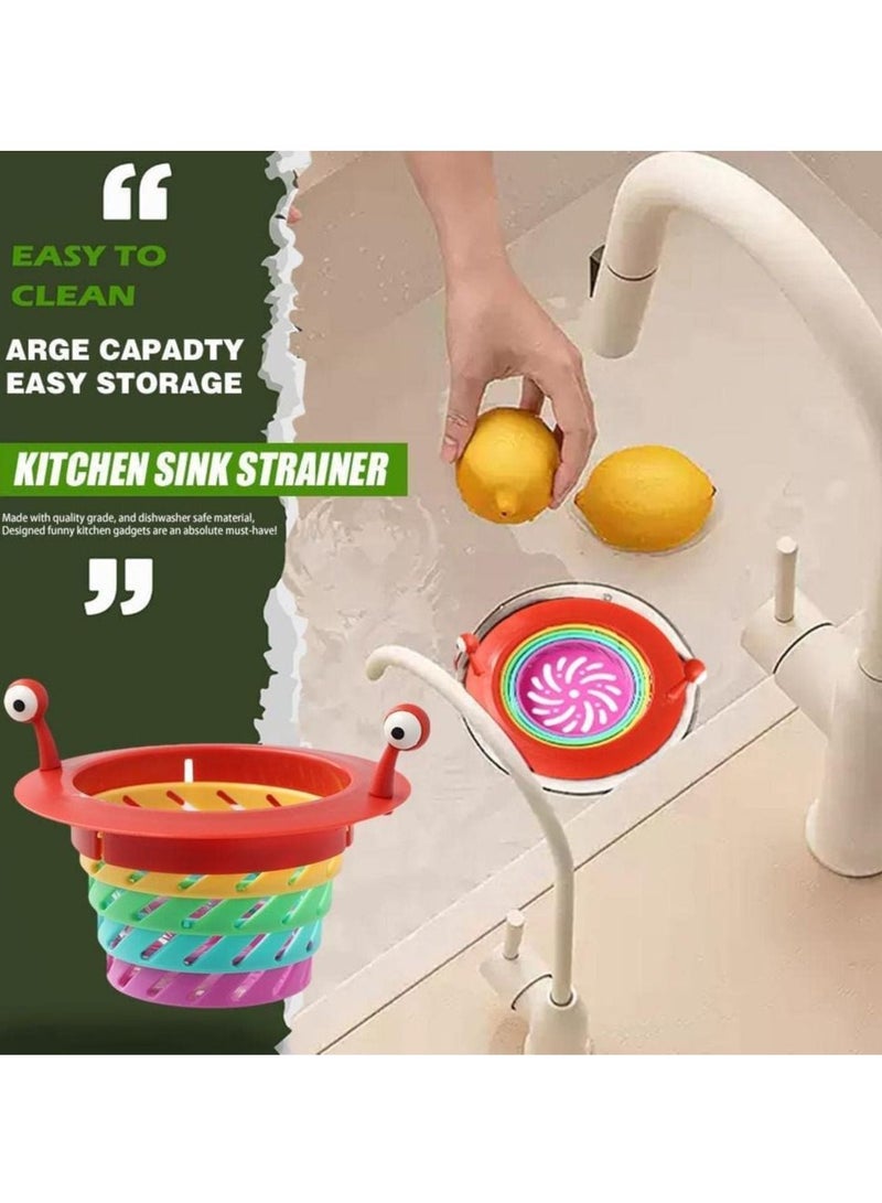 SYOSI Kitchen Sink Strainer, Drain Protector for Kitchen Foldable Large Capacity Collapsible Sink Strainer Multifunctional Water Plug Strainer