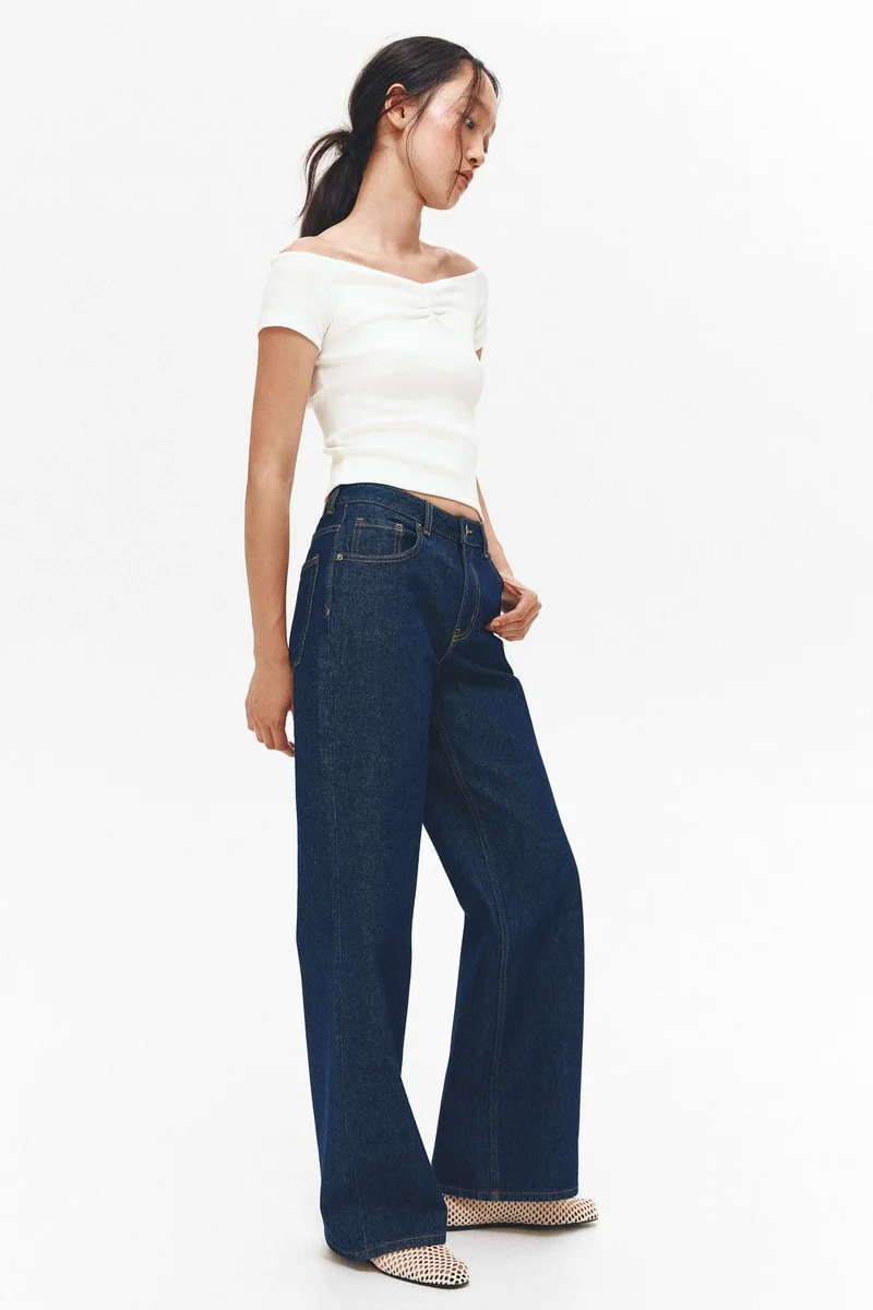 H&M Ribbed boat-neck top