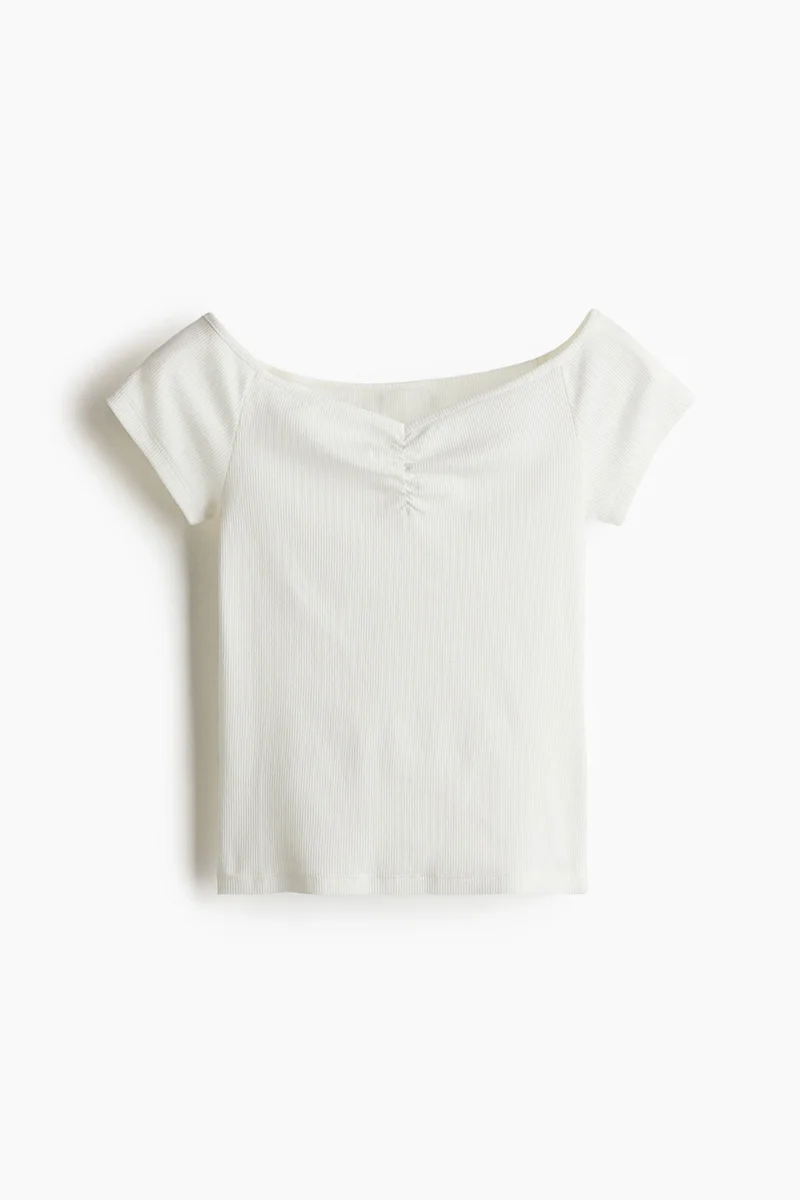H&M Ribbed boat-neck top