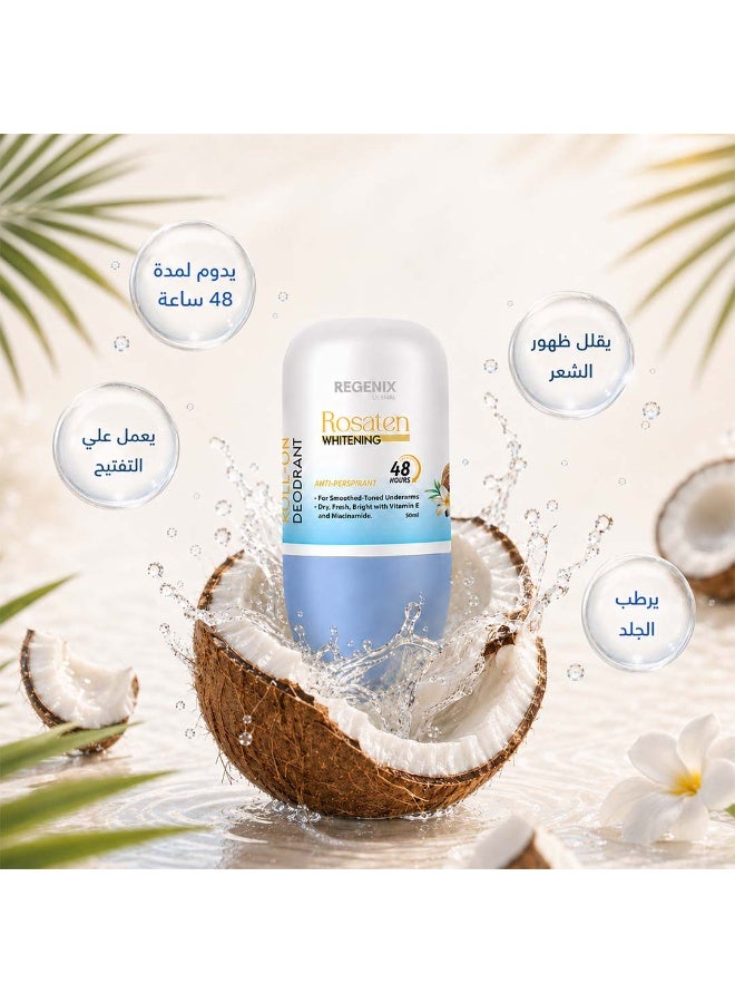 ريجينيكس ريجينكس مزيل عرق طبيعي 100% – جوز الهند | حماية طويلة + تفتيح وترطيب للبشرة الحساسة - Image 3