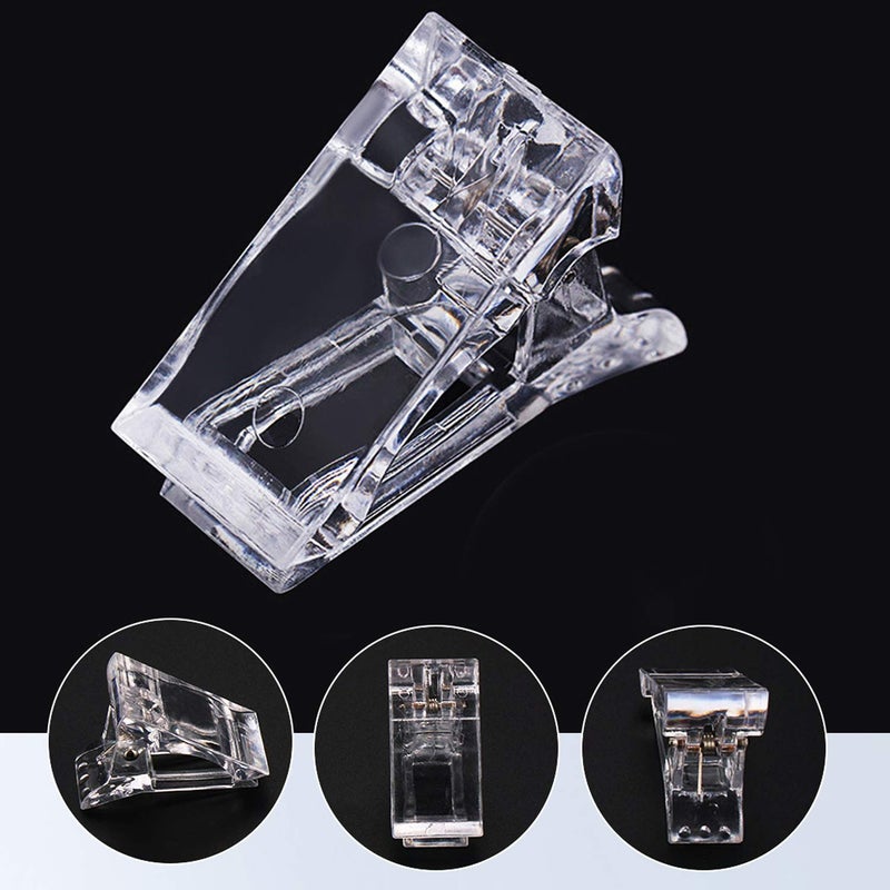 Benbeno 12Pcs Nail Tips Clip for Quick Building Polygel Nail Clips for Polygel Finger Nail Extension Manicure Nail Art Tool with 1Pcs False Nail Tip Trimmer - Image 3
