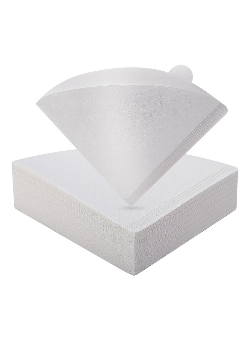 Coffee Filters, White Size#2,100 Counts 1-4Cups V02 Disposable Coffee Filter Paper Cone, Compatible with V60 For Pour Over Droppers and Drip Coffee Maker. (white) - Image 1
