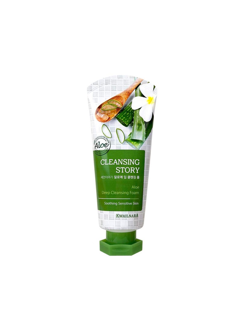 Kwailnara - Cleansing Story Natural Facial Deep Foam Cleansing  Aloe - Image 1