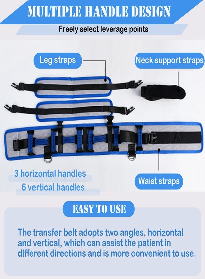 AUSTYLCO Transfer Belt with Handles,Strong Load-Bearing Capacity,Medical Nursing Gait Belt for Elderly,Handicap,Physical Therapy,Injured - Image 3