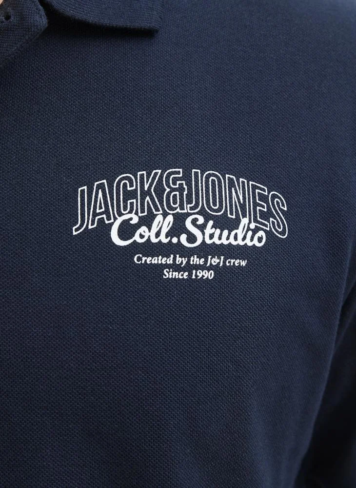 JACK & JONES Casual Graphic Print Polo