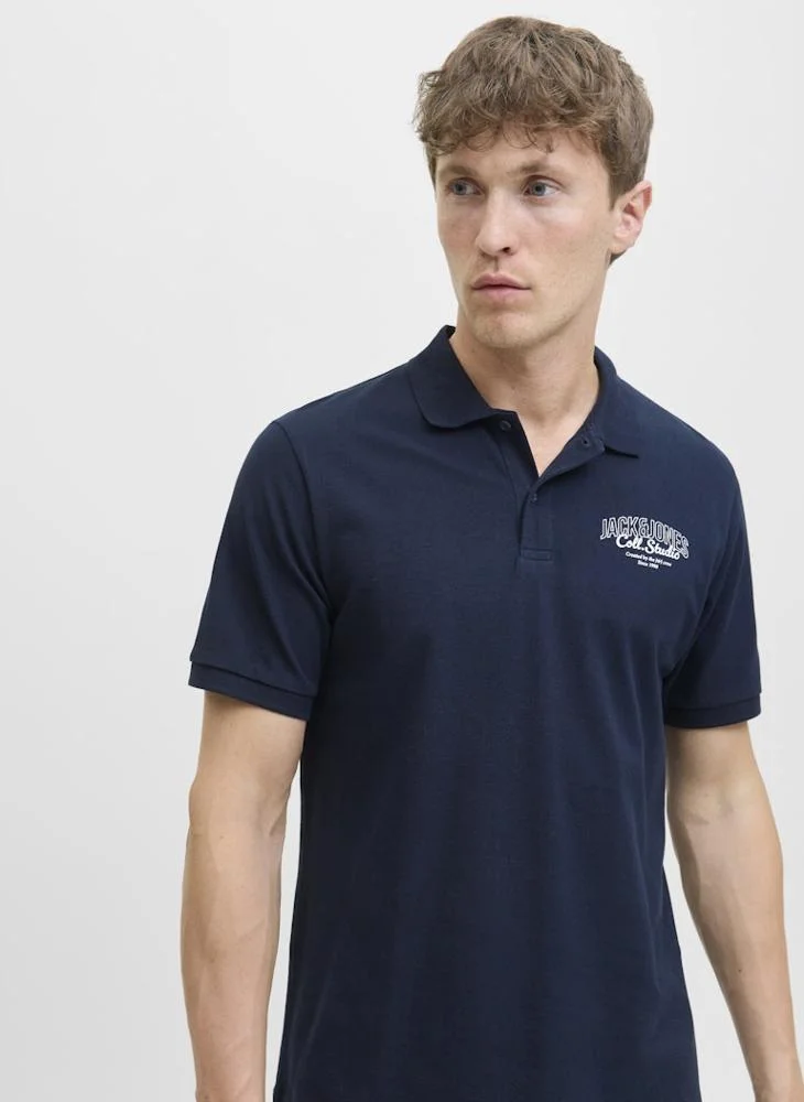 JACK & JONES Casual Graphic Print Polo