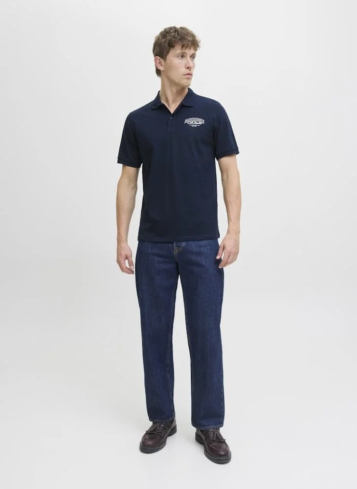 JACK & JONES Casual Graphic Print Polo