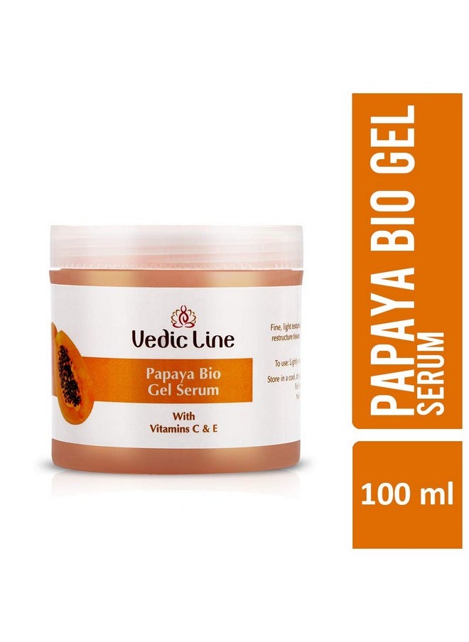 Vedic Line - Vedicline Papaya Bio Gel Serum, With Vitamin E And C, Reduce Fine Lines, Wrinkles & Dark Circles With Papaya Extract For Soft And Supple Skin, 100Ml - Image 1