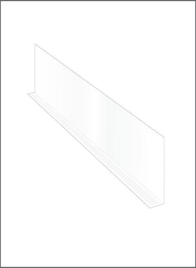 Clip Strip Shelf Dividers for Retail Stores - Clear Adhesive Mount 3" H x 13-9/16" L Corp., 20 mil Crystal Clear PVC, Retail Shelf Separator, Item SD-3014, Pack of 50 - Image 1