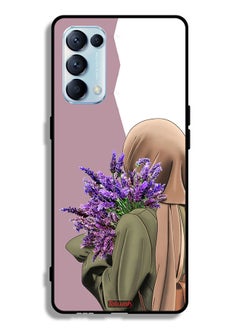 Tolwak غطاء حماية لهاتف Oppo Reno5 Pro 5G يحمل زهرة  - Image 2