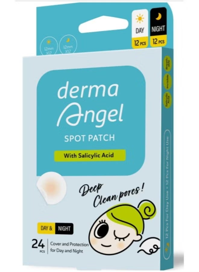 Derma Angel Spot Patch with Salicylic Acid Day & Night, 24 Pieces - Image 1