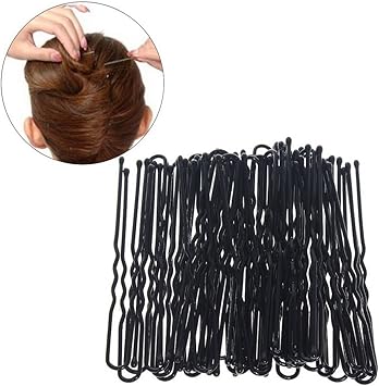 nuoshen ofoen 50 Pieces Long Hair Pins Bun Pins Styling Bobby Hair Slides Grips Clips Black - Image 2
