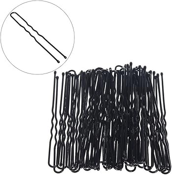 nuoshen ofoen 50 Pieces Long Hair Pins Bun Pins Styling Bobby Hair Slides Grips Clips Black - Image 3