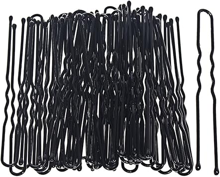 nuoshen ofoen 50 Pieces Long Hair Pins Bun Pins Styling Bobby Hair Slides Grips Clips Black - Image 1
