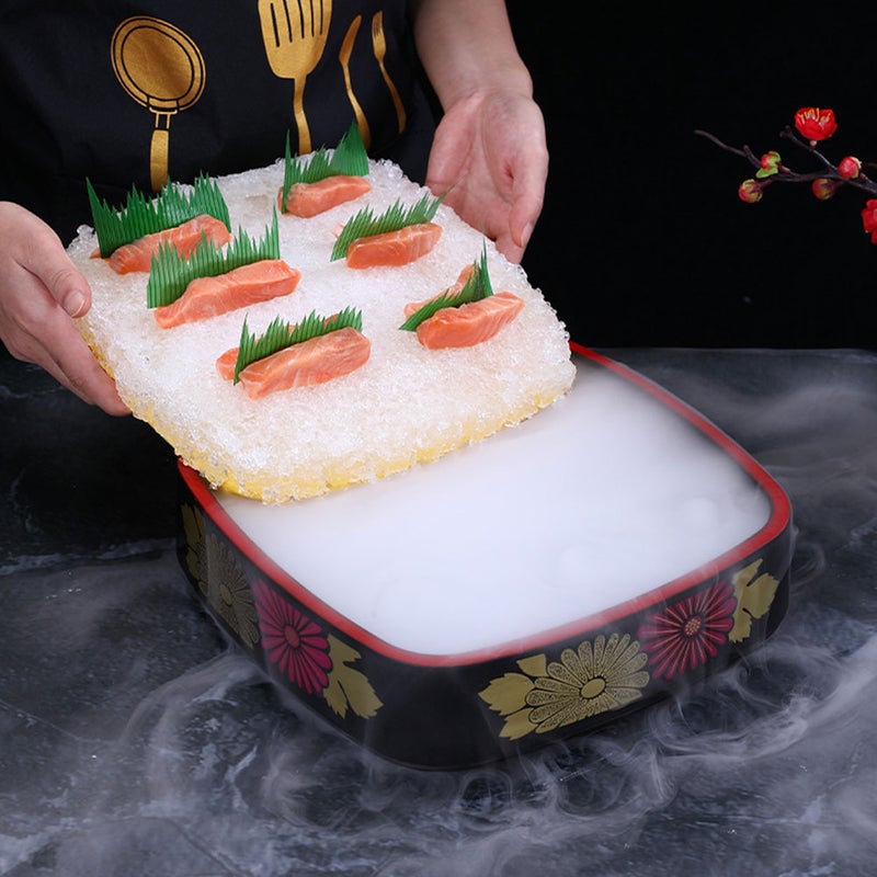 2pcs Sushi Plate Brochette Plate Sushi Tray Chrysanthemum Pattern Snack Storage Plate For Restaurant Sushi Bars - Image 4