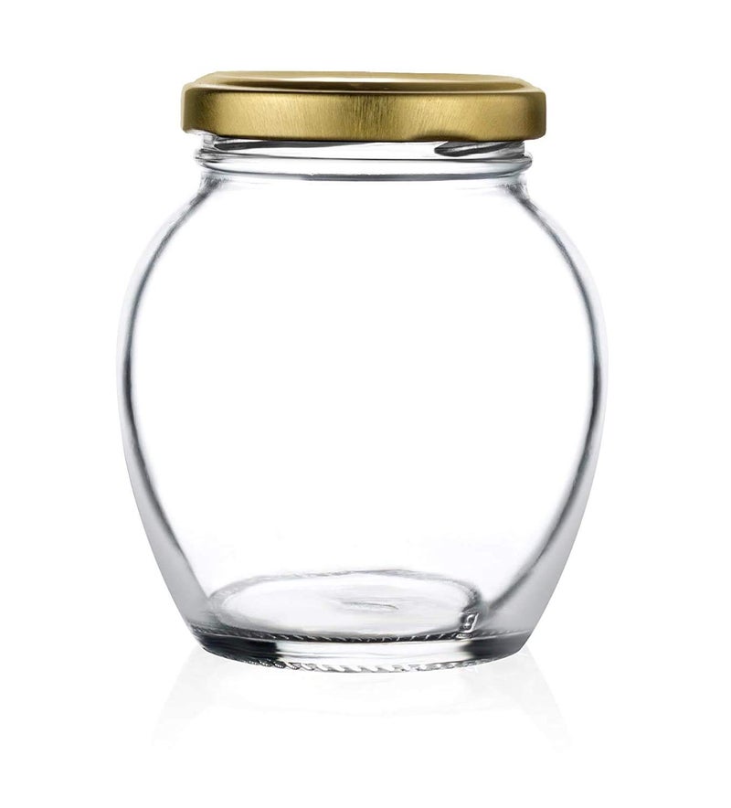 Brezzycloud Matka Shape Glass Jar and Container with Rust Proof Air Tight Lid (400ml) Set of 8 - Image 3