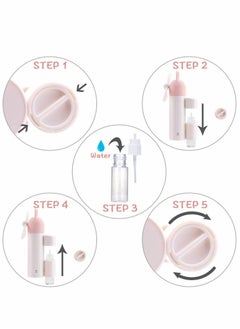 ماركة غير محددة مروحة محمولة، مروحة صغيرة، مروحة نضح محمولة، مروحة قابلة للشحن عبر USB. تعمل ببطارية سعة 1200 مللي أمبير لمدة 6 ساعات متواصلة. (وردي)  - Image 4