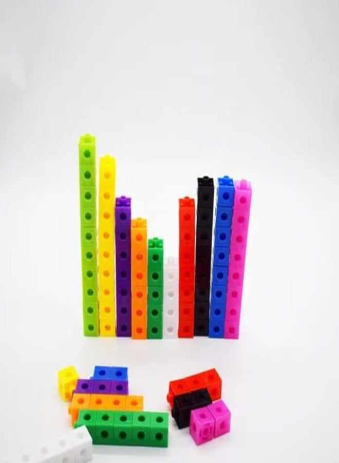 100 Pcs Manipulative Counting Maths Cubes for Kids Colorful Learning and Educational Toys for Early Math Skills Building Blocks and STEM Activities - Image 3