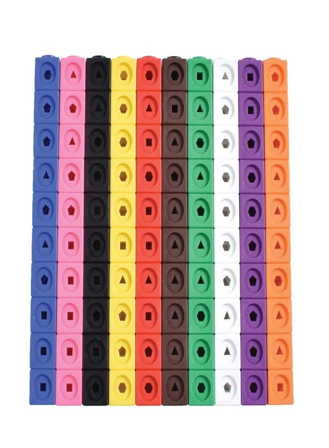 100 Pcs Manipulative Counting Maths Cubes for Kids Colorful Learning and Educational Toys for Early Math Skills Building Blocks and STEM Activities - Image 1