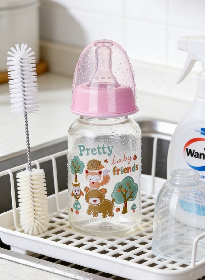 125ml Newborn Baby Bottle, Anti-Choke & Leak-Proof Large Capacity PP Bottle, BPA-Free Food-Grade, Shatterproof for Milk, Water, Juice & Medicine - Image 4