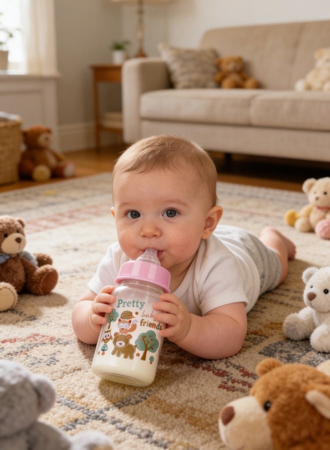 125ml Newborn Baby Bottle, Anti-Choke & Leak-Proof Large Capacity PP Bottle, BPA-Free Food-Grade, Shatterproof for Milk, Water, Juice & Medicine - Image 3