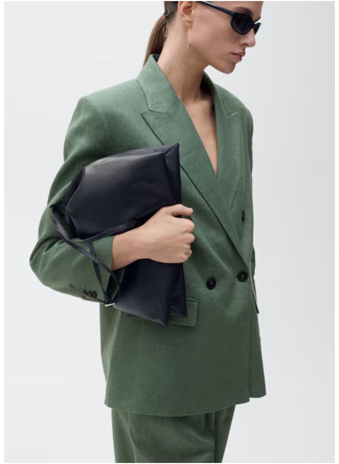 MANGO - Casual Linen Suit Jacket - Image 1
