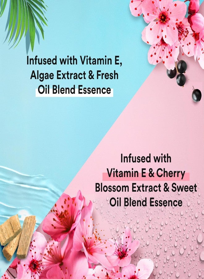 Suave مجموعة غسول الجسم سوفي - نسيم المحيط 2-عبوة وزهرة الكرز البري، غسولات جسم لطيفة ومرطبة مع فيتامين E، 30 أونصة لكل منها (مجموعة 3 قطع) - Image 5