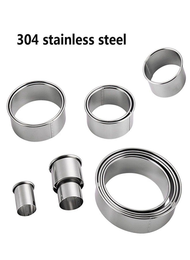 HAWAWA 12 Pieces Round Biscuit Cutters Set, Sturdy Stainless Steel Circle Round Cookie Cutters in Graduated Sizes Shape Molds for Pastries Doughs - Image 3