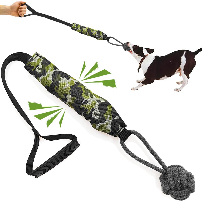ETIAL Interactive Dog Tug ToyIndestructible Dog Toys for Aggressive ChewersTough Squeaky Dog Rope Toys for TrainingTug of War Dog Toy Balls for Medium Large Dogs - Image 2
