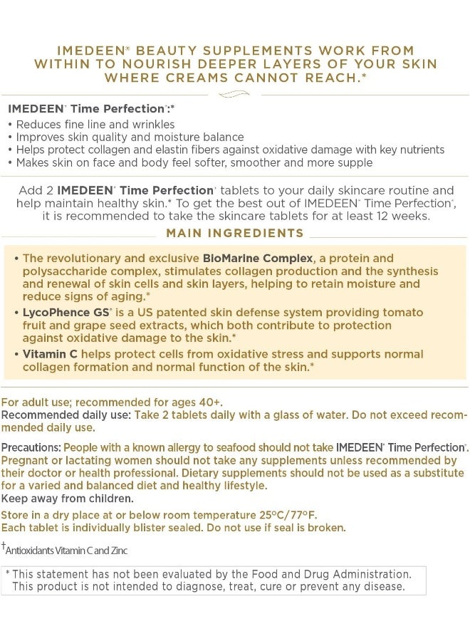 Imedeen Time Perfection (60 Count) Anti-Aging Skincare Formula Beauty Supplement- (One Month Supply) - Image 3