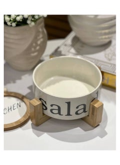 ماركة غير محددة بولة سلطة مستوردة  قاعدة خشب  معلقة خشبية تصميم راقٍ لتقديم مميز L  - Image 3