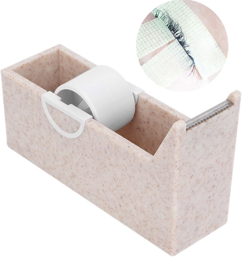 klarako Tape Dispenser, Portable Eyelash Extension Tape Dispenser Home Beauty Salon Desktop Tape Cutter Holder for Eyelash Extension Supplies (White) - Image 5