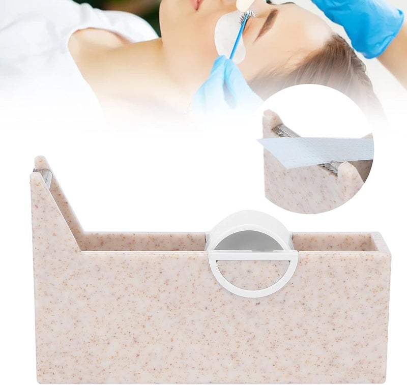 klarako Tape Dispenser, Portable Eyelash Extension Tape Dispenser Home Beauty Salon Desktop Tape Cutter Holder for Eyelash Extension Supplies (White) - Image 4