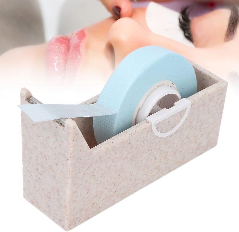 klarako Tape Dispenser, Portable Eyelash Extension Tape Dispenser Home Beauty Salon Desktop Tape Cutter Holder for Eyelash Extension Supplies (White) - Image 3