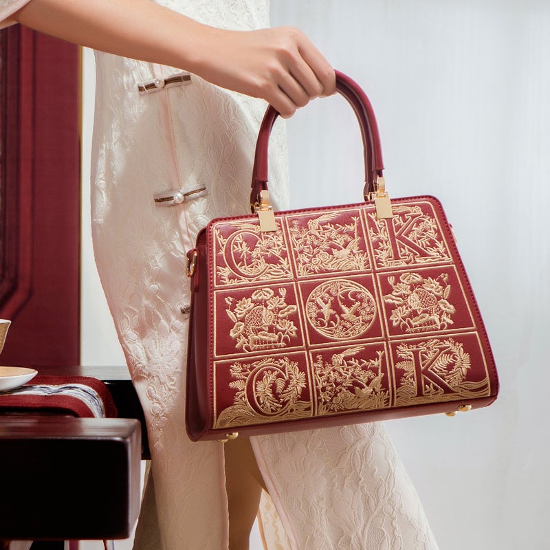 Chinese Style Embroidered Red Wedding Bag Bride Bag Handbag Women'S Large Capacity Crossbody Bag Mom Bag - Image 3