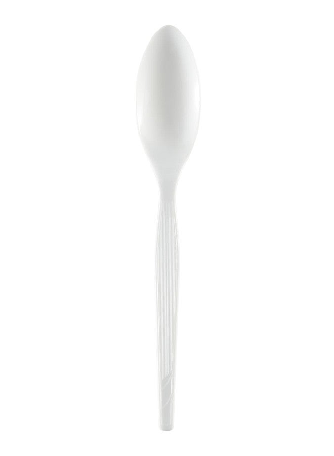 Georgia-Pacific Dixie 5.88" Medium-Weight Polystyrene Plastic Teaspoon by GP PRO (Georgia-Pacific), White, TM217, (Case of 1,000), 1 Box/Case - Image 4