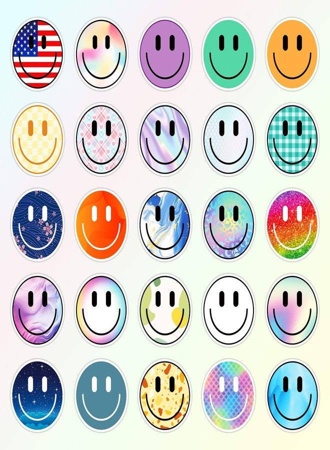 Wercokt 50PCS Smiling Face Stickers, Cute Water Bottle Stickers for Kids, for Teaching Rewards, Notebooks, Stationery, Luggage, Cartoon PVC Happy Sticker - Image 3